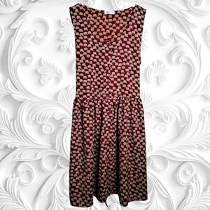 Everly Elephant Dress With Front Buttons & Tie Back